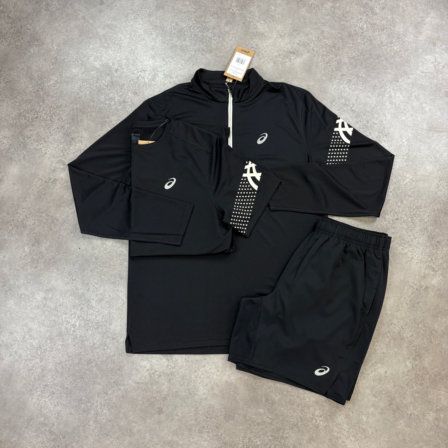 Asics Black / White “Icon” 3 Piece Set