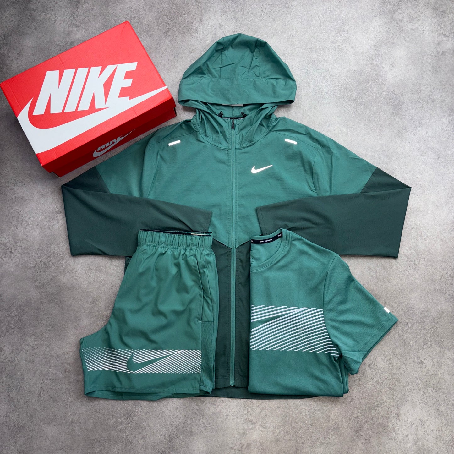Nike “Petrol Green” Flash Run Division 3 Piece Set