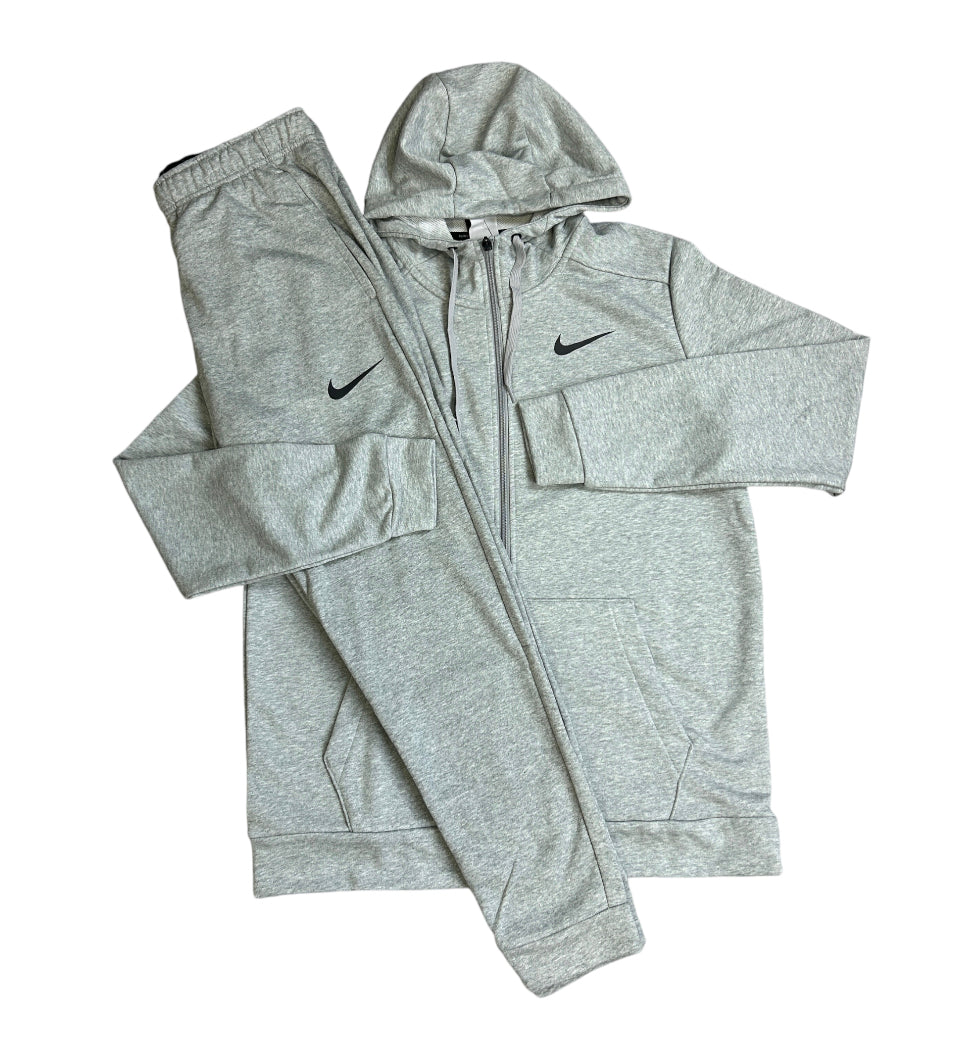 Nike fleece tracksuit set in grey online