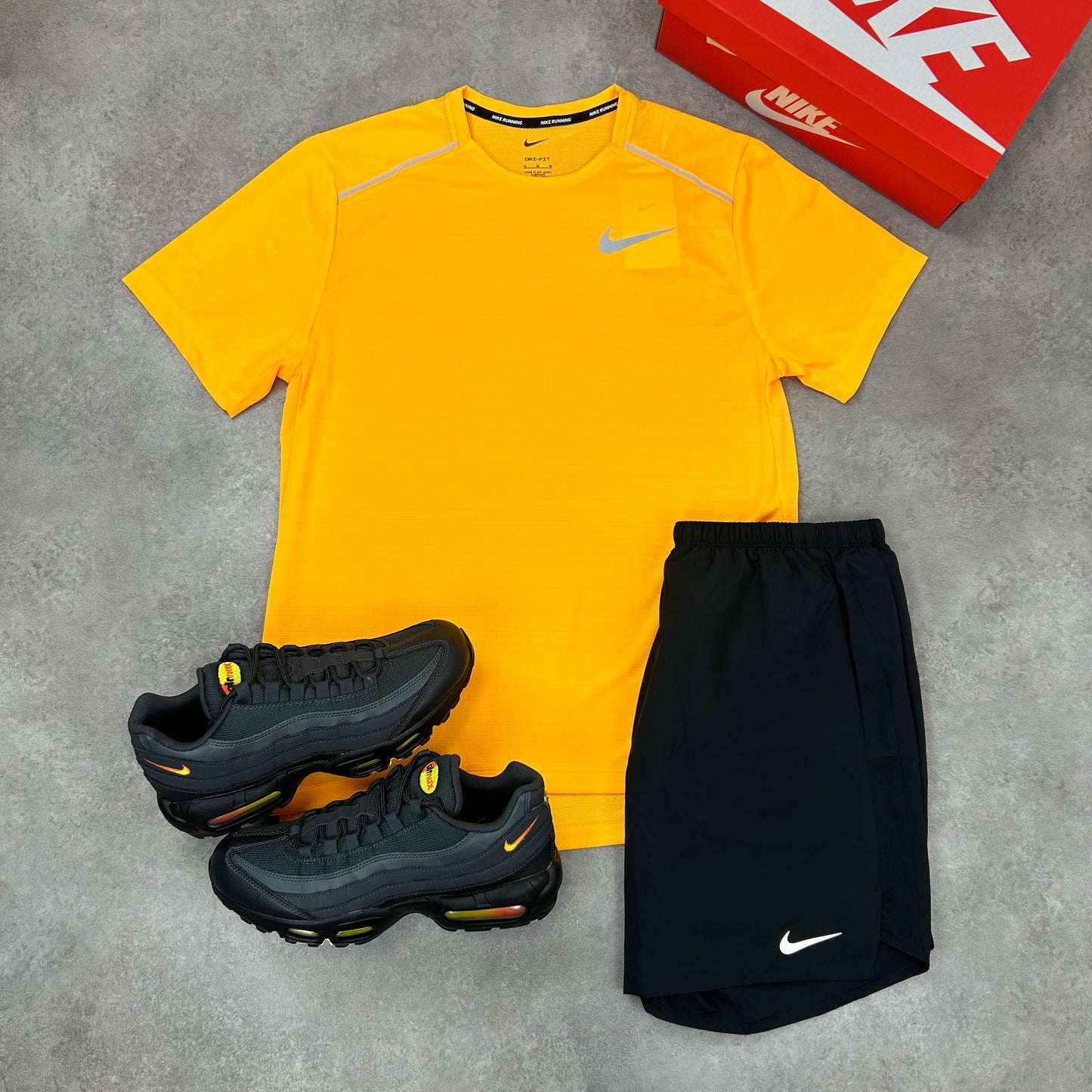 Nike “Light Orange/Black” Miler 1.0 Set