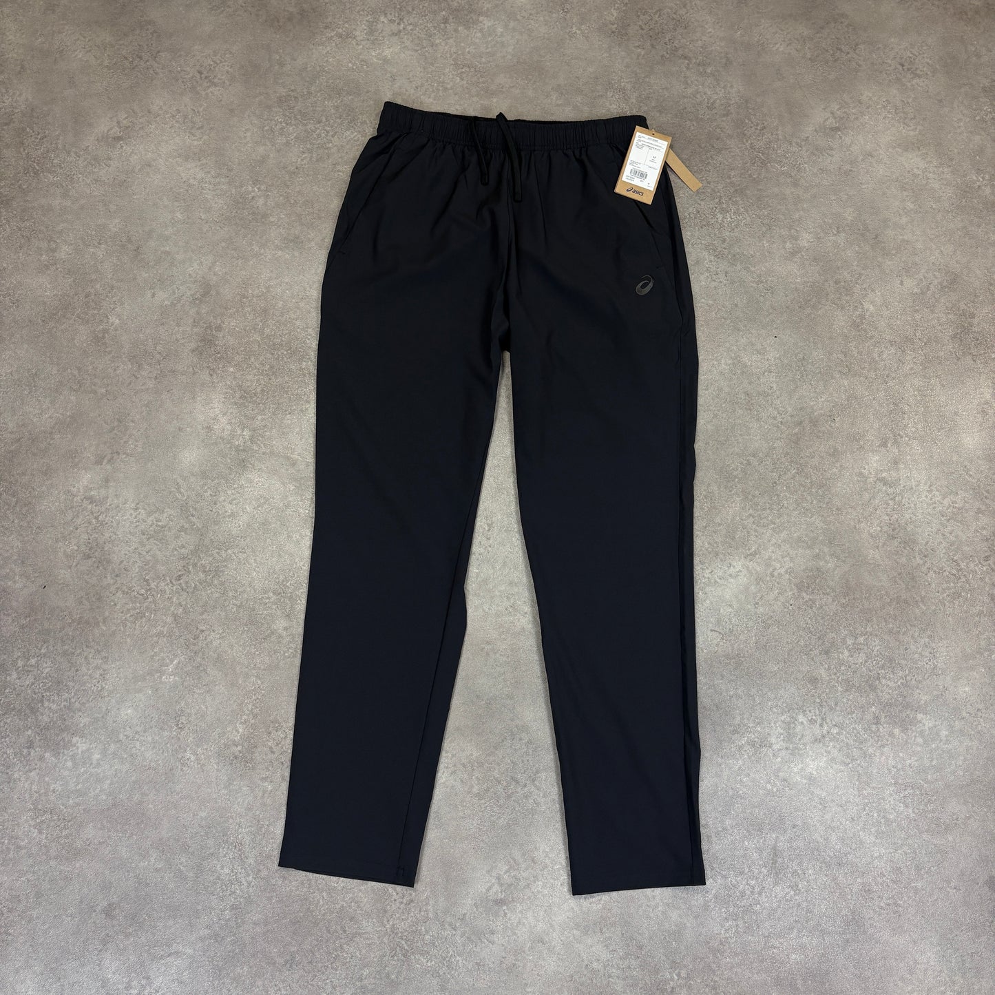 Asics “ Embroidered” Triple Black Pants
