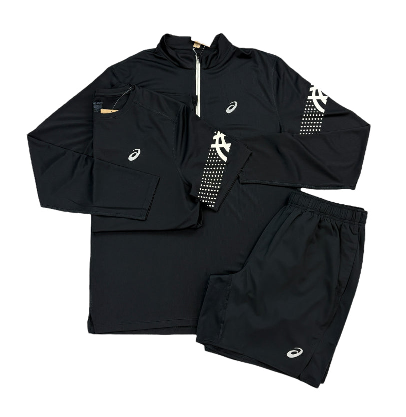 Asics Black / White “Icon” 3 Piece Set