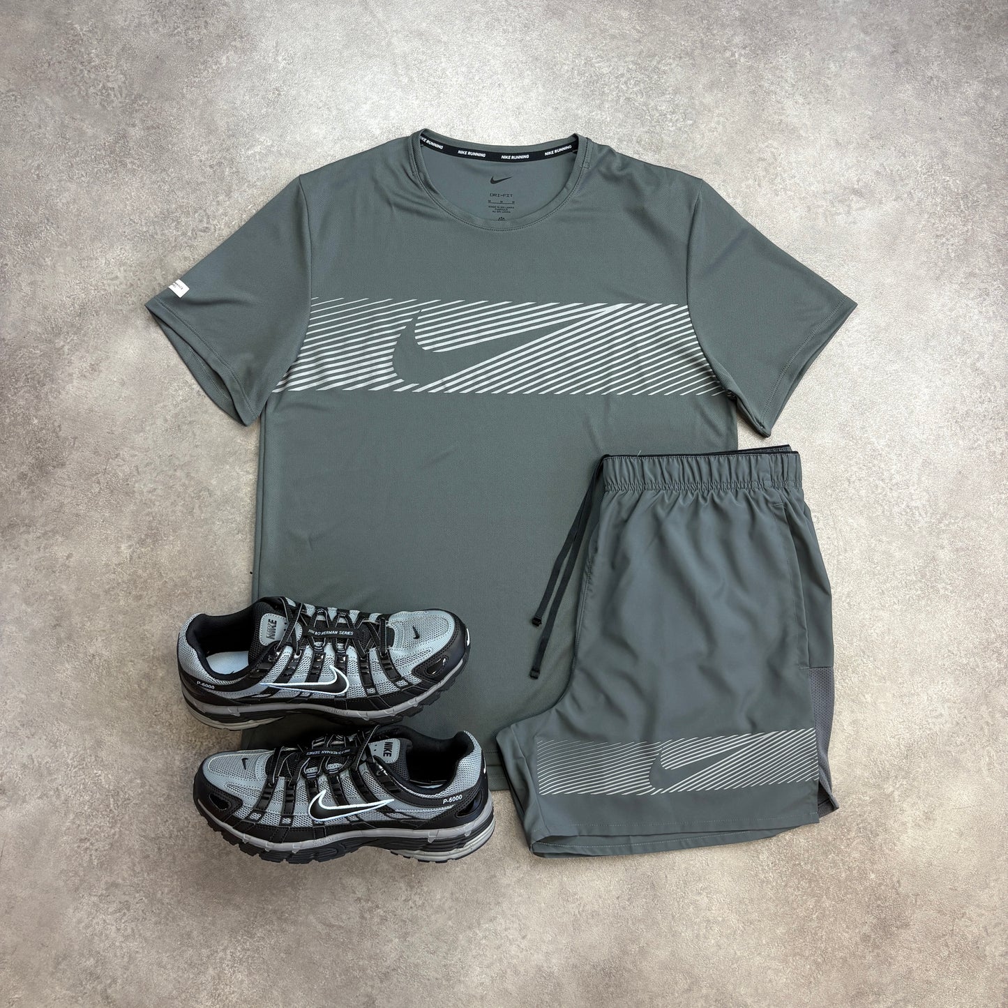 Nike Grey “Flash” Run Division Set