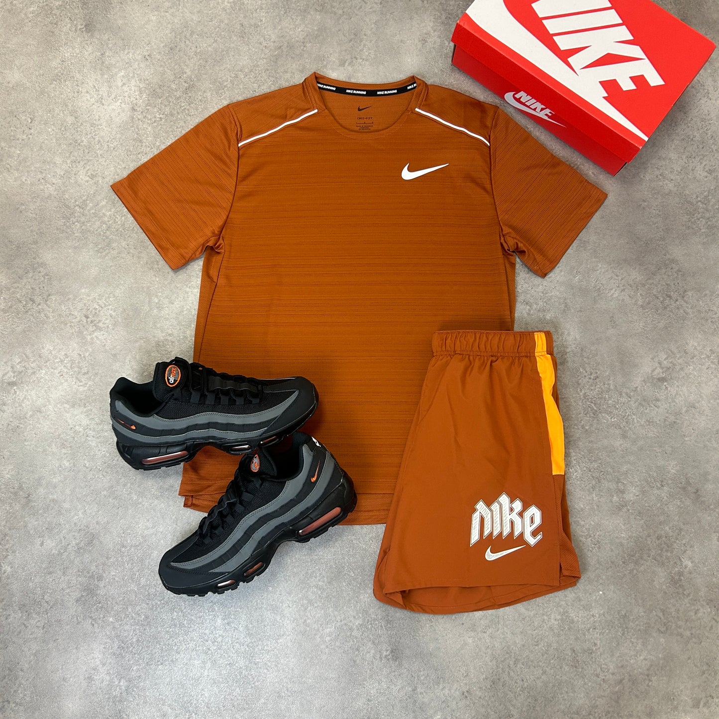 Nike “Burnt Orange/Run Division” Miler 1.0 Set
