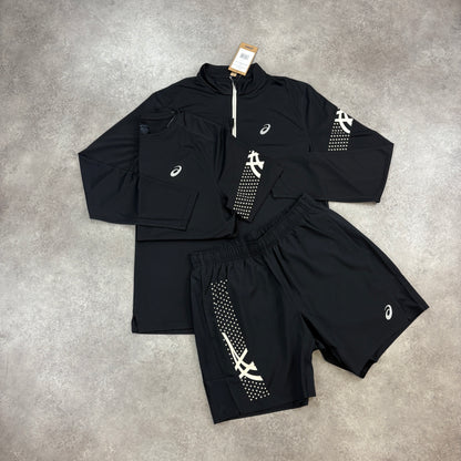Asics Black / White “Icon” 3 Piece Set