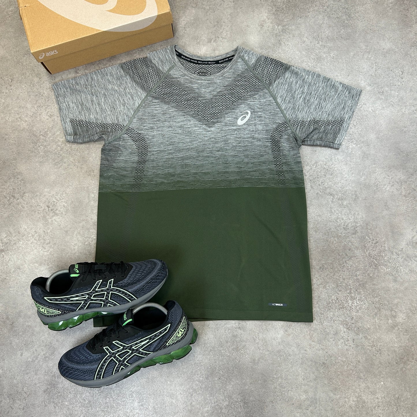 Asics Khaki “Seamless” Top