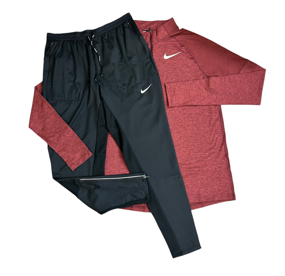 Nike “Maroon” Element Half Zip Set