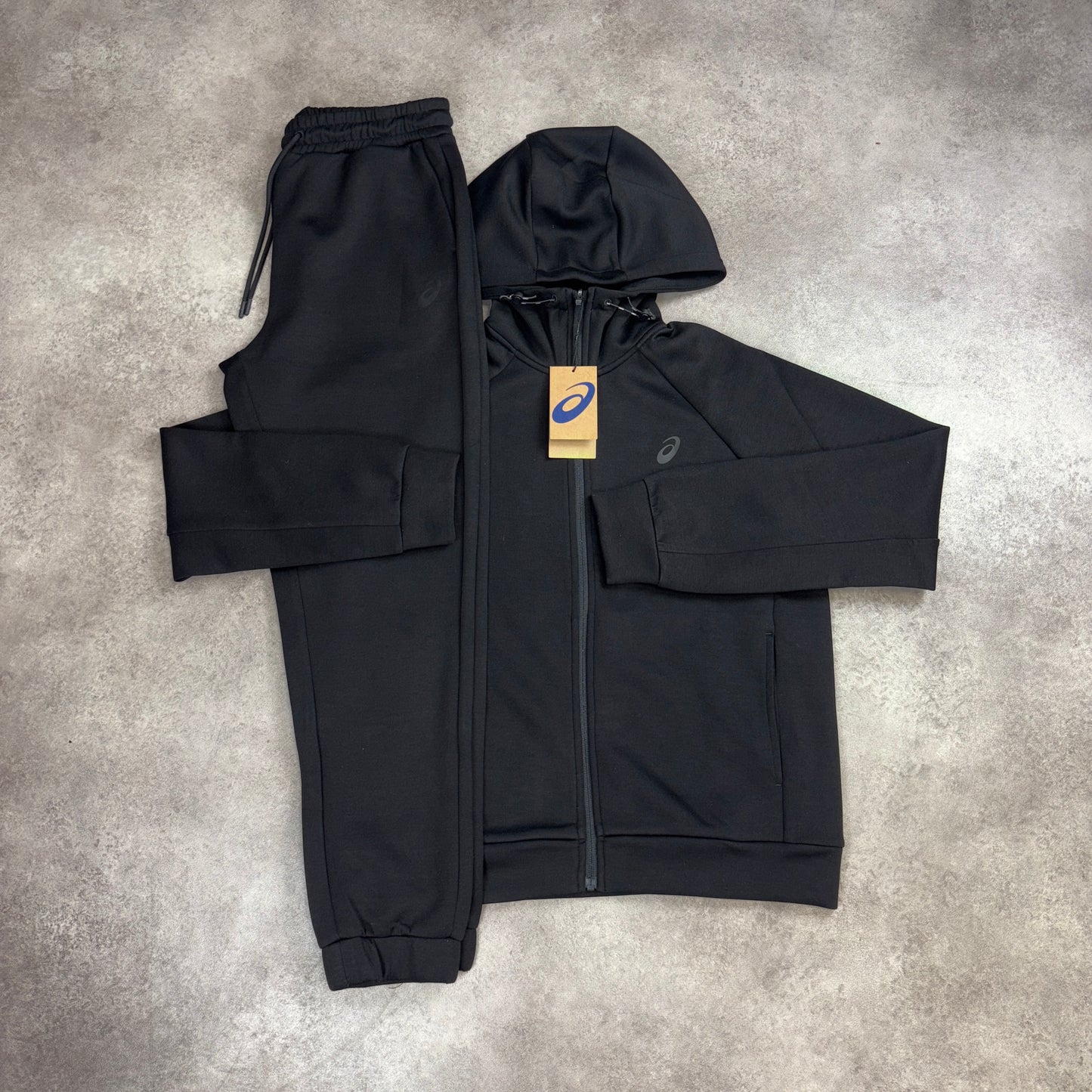 Asics Triple Black “Fleece Tracksuit”