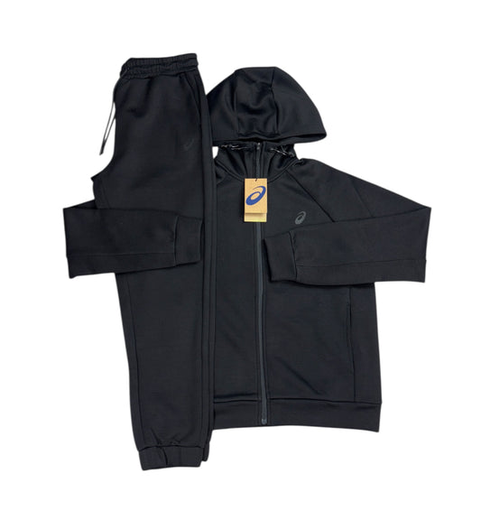 Asics Triple Black “Fleece Tracksuit”