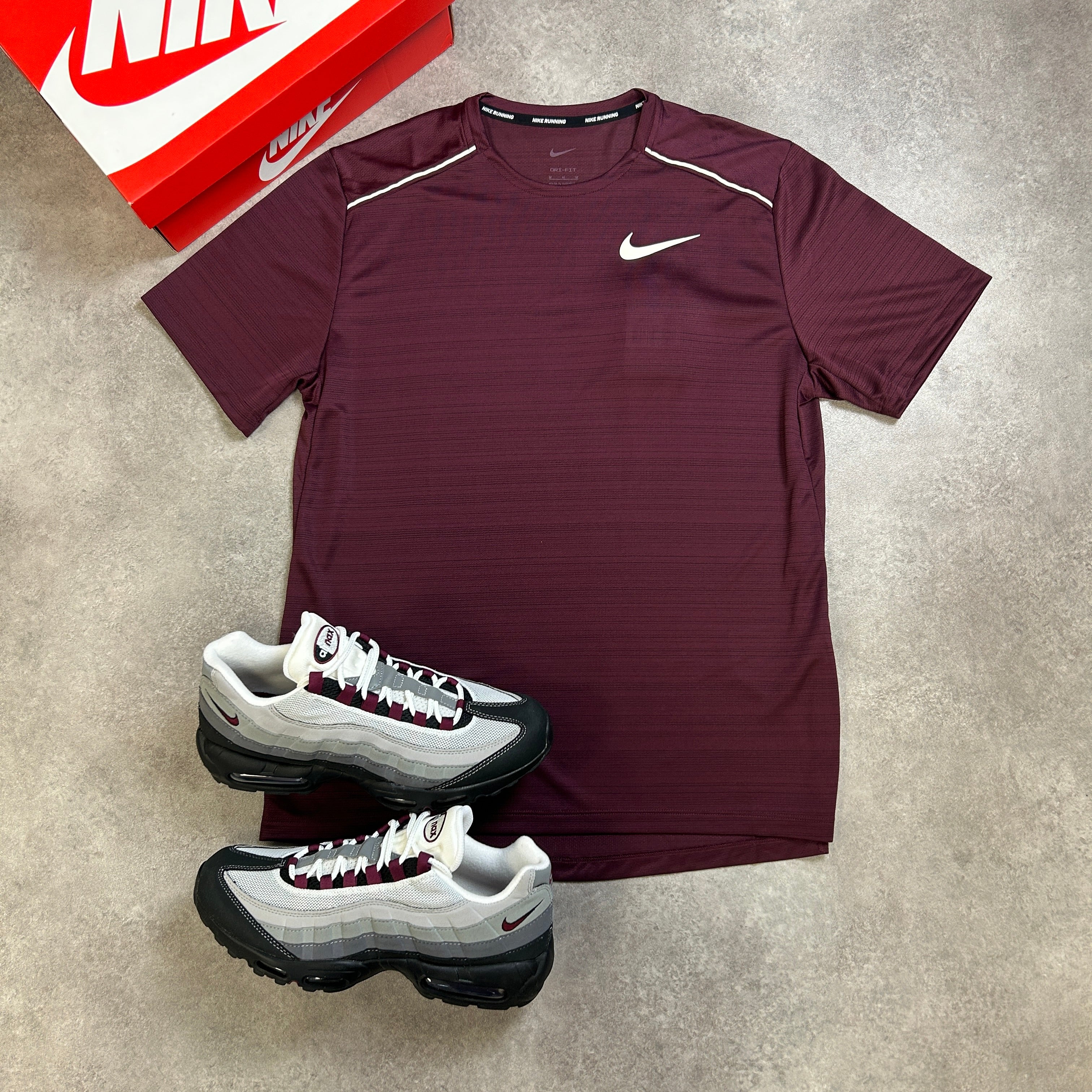 nike miler burgundy