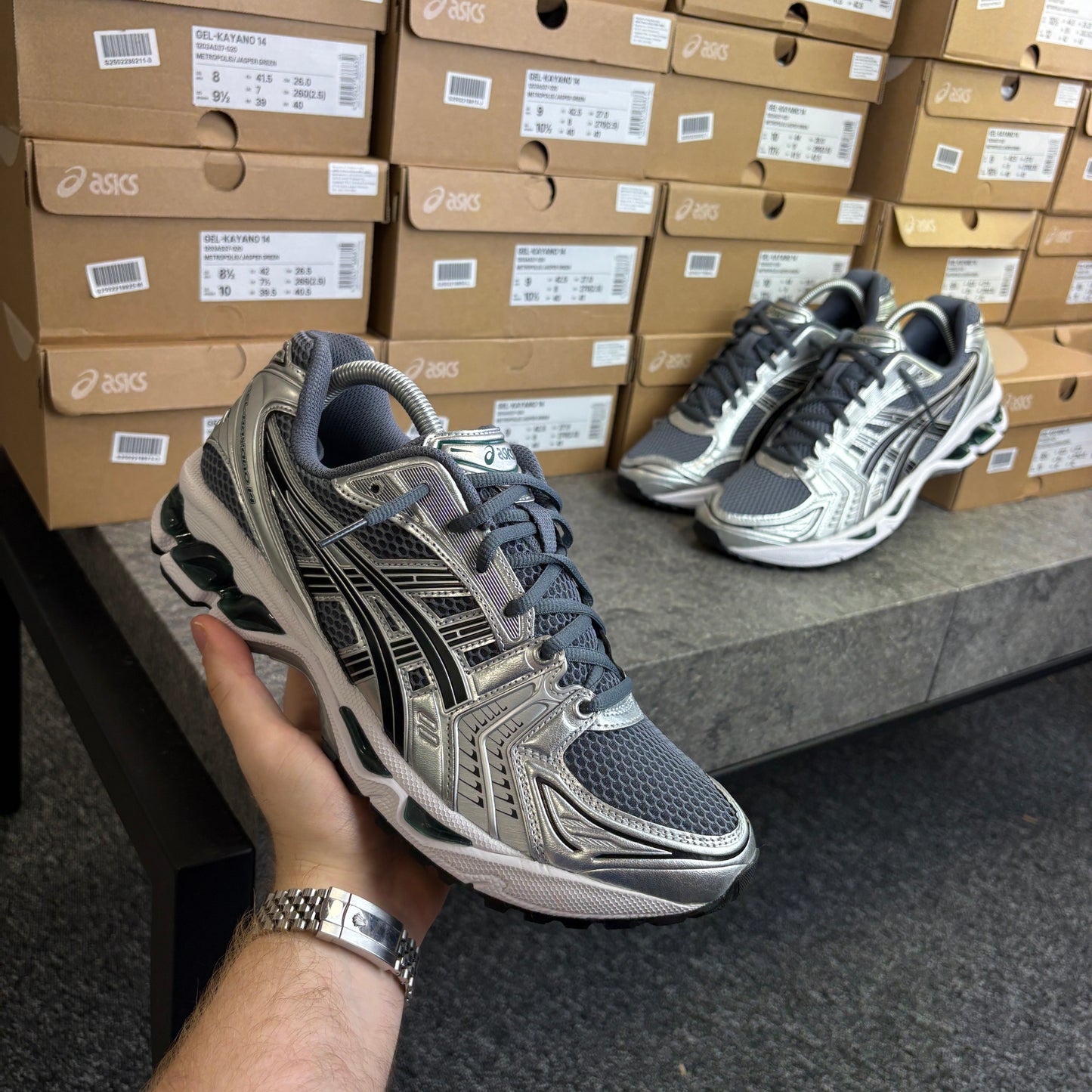 Asics Gel Kayano 14 “Metropolis / Jasper Green”