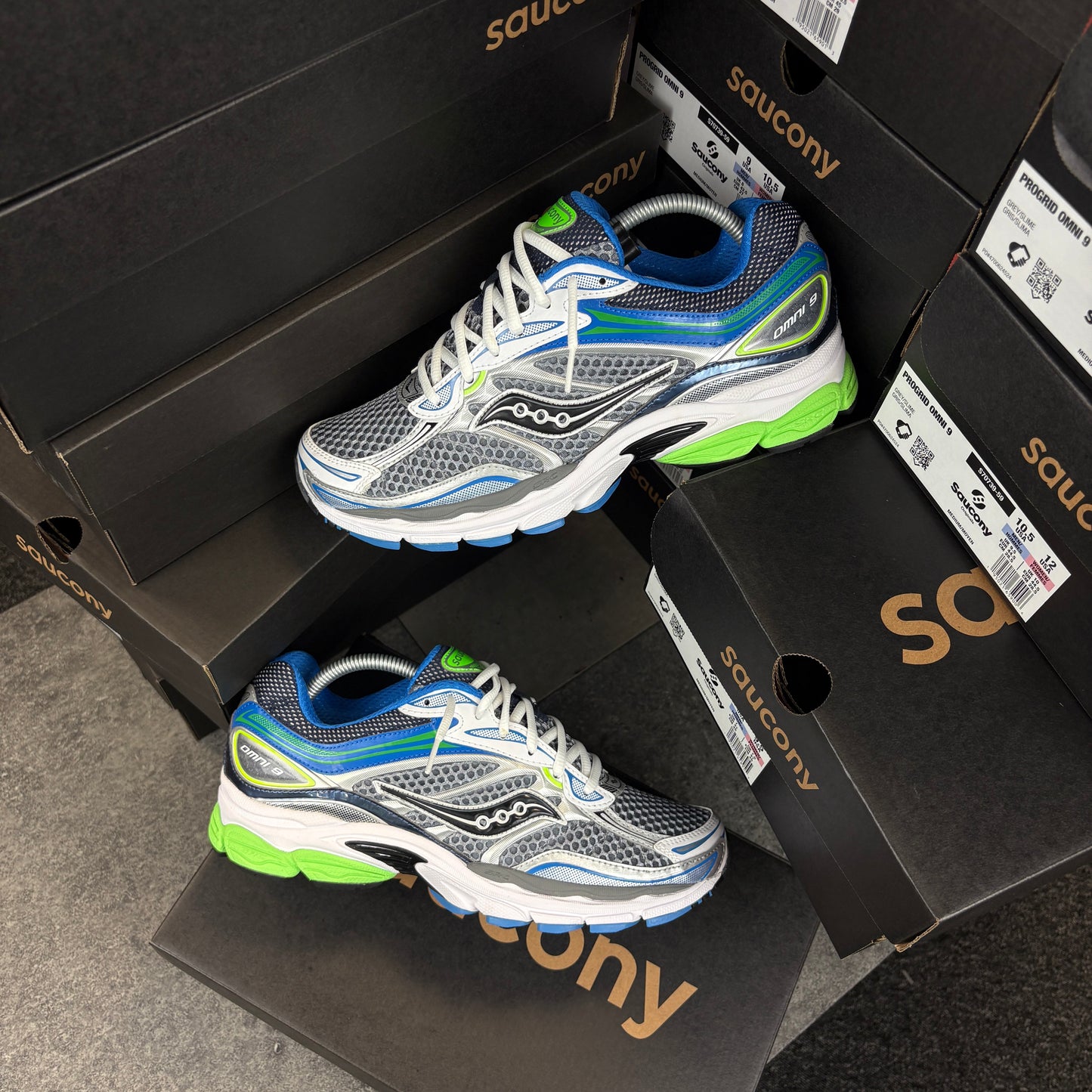 Saucony Pro Grid Omni 9 “Slime / Grey”