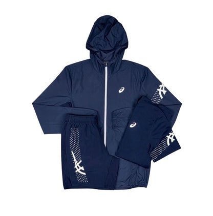Asics Midnight Navy “Icon” 3 Piece Windrunner Set
