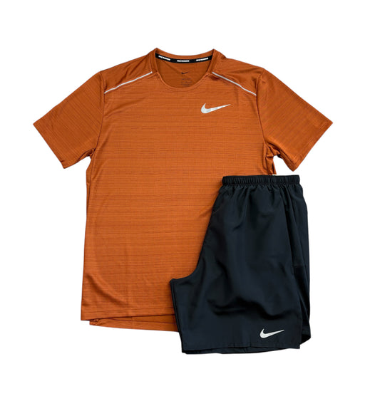 Nike “Burnt Orange/Black” Miler 1.0 Set