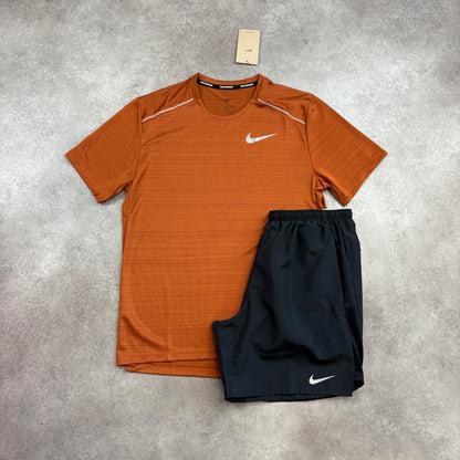 Nike “Burnt Orange/Black” Miler 1.0 Set